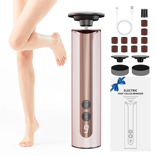 Aluminum Alloy Rechargeable Electric Callus Remover Cordless Foot File Sander for Dead Skin Care Pedicure Tool Home Use