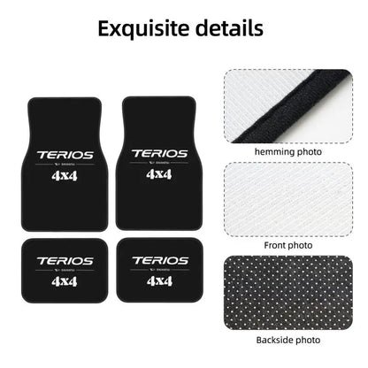Custom Daihatsu Terios Print Car Floor Mats Carpets Vehicle Front & Rear Foot Mats with Non Slip Backing All Weather for Car SUV