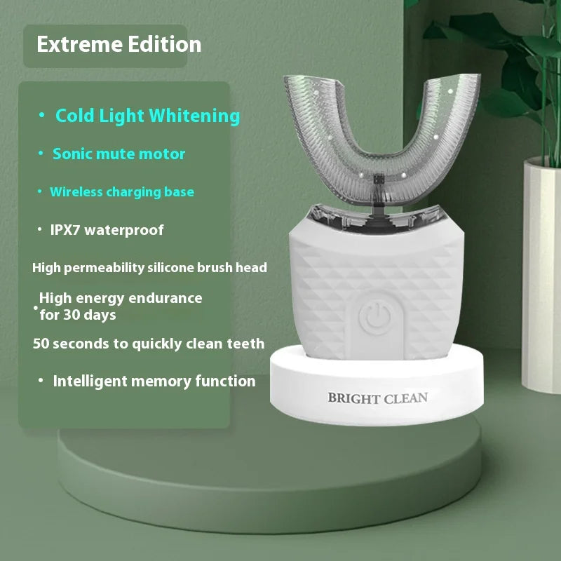Adult U-shaped Automatic Toothbrush 360° Full Mouth Whitening Wireless Charging Waterproof Brush Ultrasonic Electric Toothbrush