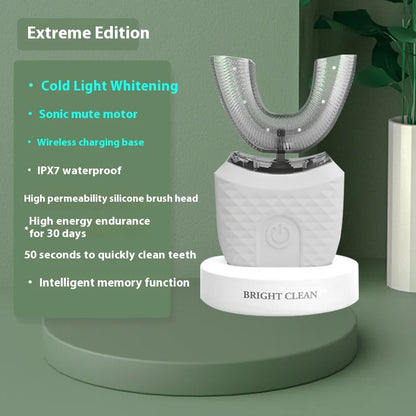 Adult U-shaped Automatic Toothbrush 360° Full Mouth Whitening Wireless Charging Waterproof Brush Ultrasonic Electric Toothbrush