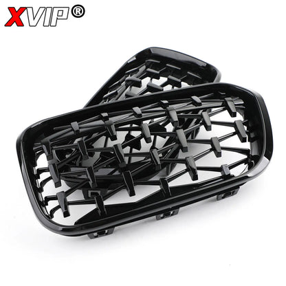 XVIP Front Bumper Kidney Grille Racing Grills For BMW 1 Series F20 F21 2015-2019 Replacement Double Slat Gloss Black Grilles