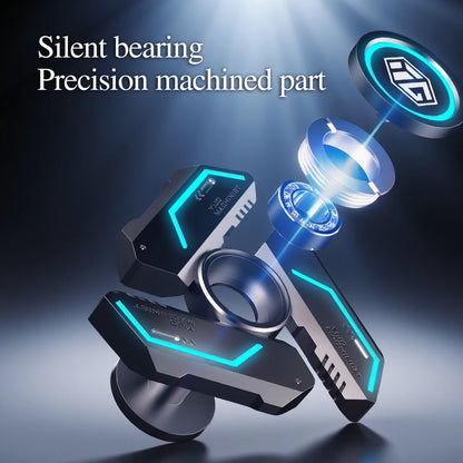 Metal Fidget Spinner Glow in the Dark Quiet Bearings, Stress Relief Toy for Kids & Adults, Cool Gift for Anxiety Relief
