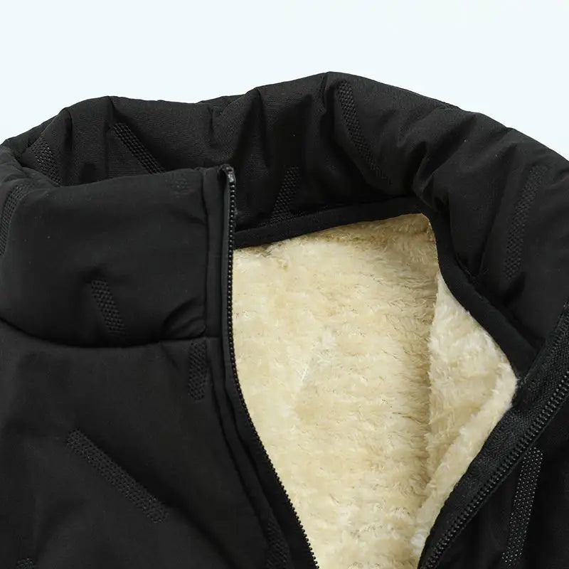 Winter Men Sleeveless Coat Fleece Casual Outwear Warm Thicken Windproof Snow Waistcoat Stand Collar Zipper Woolen Jackets Vest