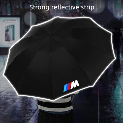 Car Umbrella With LED Flashlight Reflective Stripe Umbrella For BMW M E30 E39 E46 E90 E93 E60 F10 M5 M6 M7 X4 X5 X1 accessories
