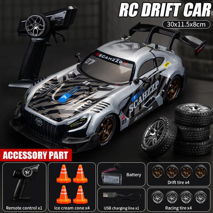 1: 16 Four-Wheel Drive Remote Control Car Simulation Headlight Variable Speed Drift Racing Car Children's Electric Toy Car Model