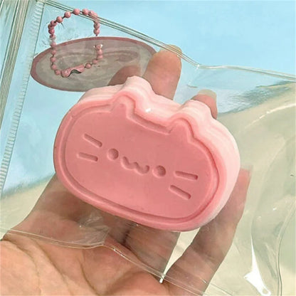 Pudding Cat Mochi Squishy Squeeze Stress Relief Toys Cheese Kitty Squishy Tabas Stress Ball Vent Toys Soft Fidget Toys Gift