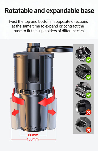 Cup Holder Tray for Car Dual Cap Holder 4 In 1 Adjustable Car Cup Holder Car Drink Phone Holders Snack Tray Expander