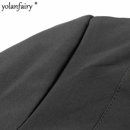 New Winter Parkas Men's Whole Mink Fur Coat Men Lapel Thick Fur Jacket Male Clothing Business Casual Jackets Casaco Masculino FC