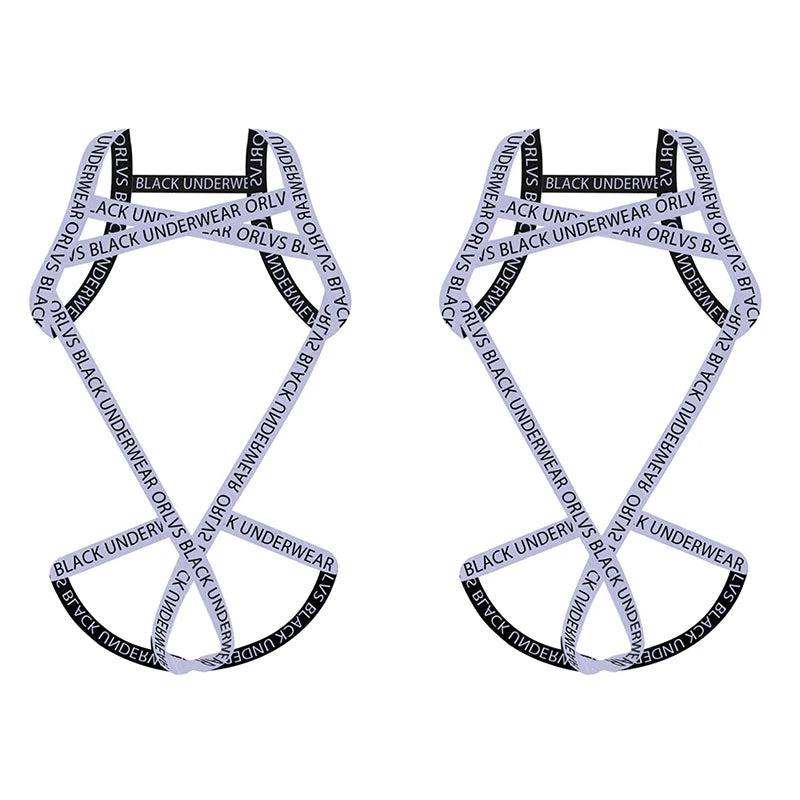 Fashion Harness Straps Body Bondage Costume Men Bra Sexy Underwear Nightclub Erotic Hollow Out Performance Tank Top Clothing