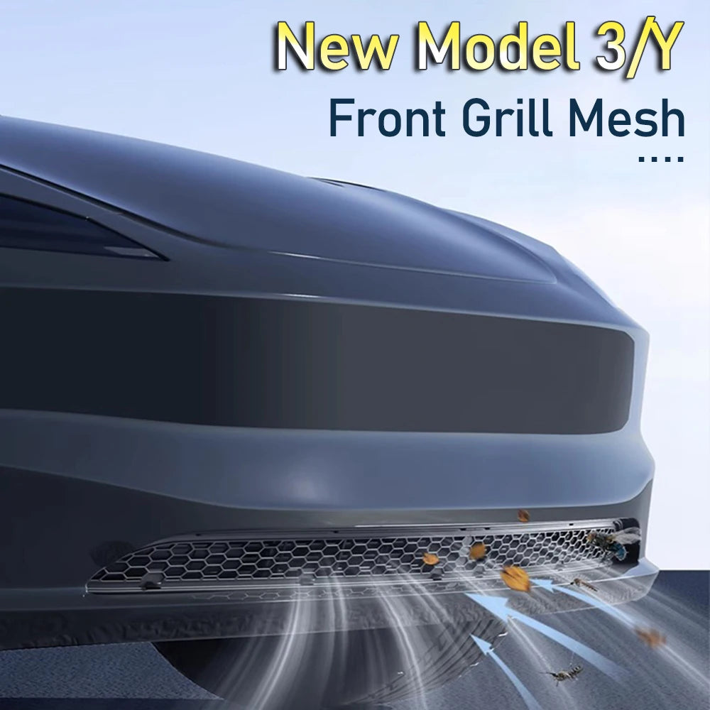 Grille Mesh Inserts for Tesla Model Y Juniper Model Y Premium and Model 3 2026 Front Bumper Air Inlet Vent Cover Accessories