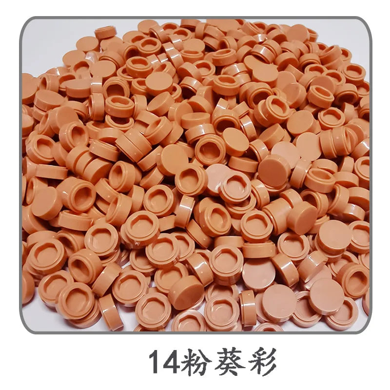 900pcs 52 Colors City Building Blocks Flat Tile 1x1 Round Bricks DIY Enlighten Blocks Parts 98138 Blocks for Children Boys Girls