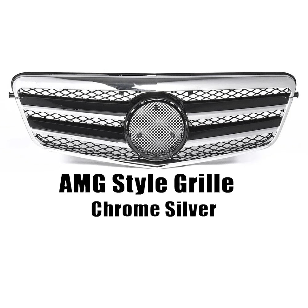 XVIP Chrome Black Diamonds Style Front Racing Grille For Mercedes Benz E-Class W212 E250 E300 E350 E500 2010-2013 Bumper Grilles