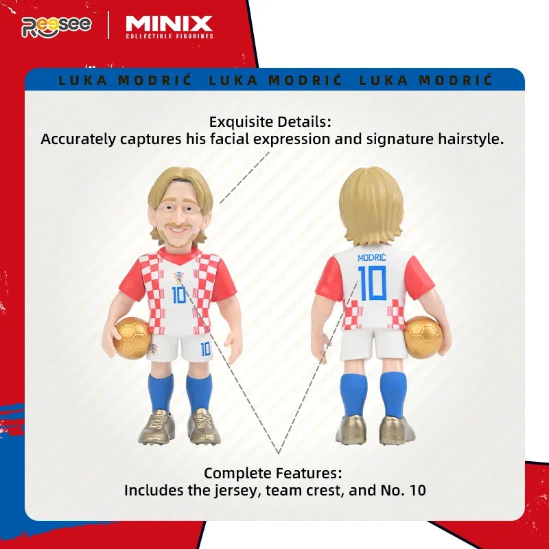 Luka Modrić Action Figure 12cm Croatia National Team Soccer Star MINIX Official Collectible Doll Football Fan Gift