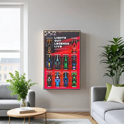 NEW Display Wallboard Suitable for lego 10f1 cars speed champions wall display mounts building block 10 cars model Display Frame