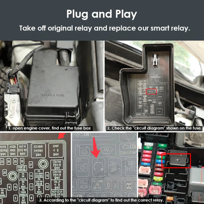 Vjoycar 2026 Newest Wireless Relay Car Lock Anti-theft Security Safety Alarm System Easy Installation No Damage to Car Circuit