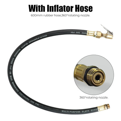 Multi-Unit Tire Inflator Gauge 0-18Kg/cm² 0-1800KPA 0-255PSI 0-18Bar Digital Display For Car Bike Tire Pressure Monitoring