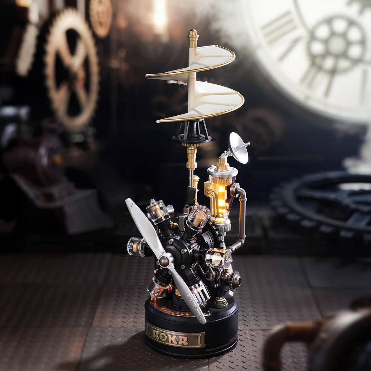 ROBOTIME ROKR Industrial City Series 3D Puzzle Steampunk Mechanical Model Unique Desk Decor Ideal Birthday Gift For Boys Men