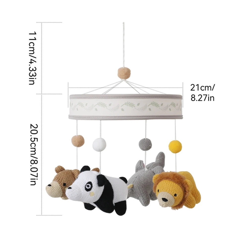 Baby Wooden Crib Mobile Bed Bell Hanging Rattle Toy Newborn Music Box Bed Bell Hanging Toys Holder Bracket Infant Crib Baby Gift