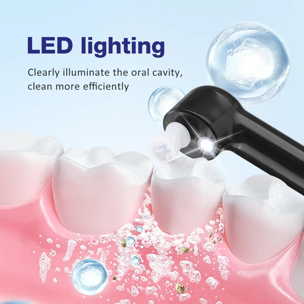 Electric Dental Cleaner Reduce Tartar Plaque Calculus Polisher Oral Cleaning Machine LED Polisher USB Rechargeable Oral Care