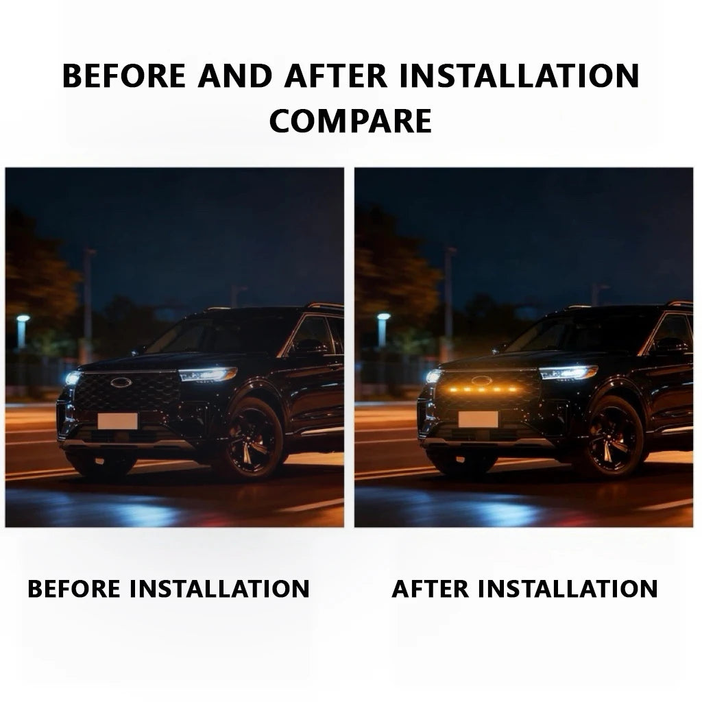 FOR TOYOTA HILUX LED Car Lights Front Grille LED Light Safety Warning Light Harness  Car Accessories LED Signal Lamps