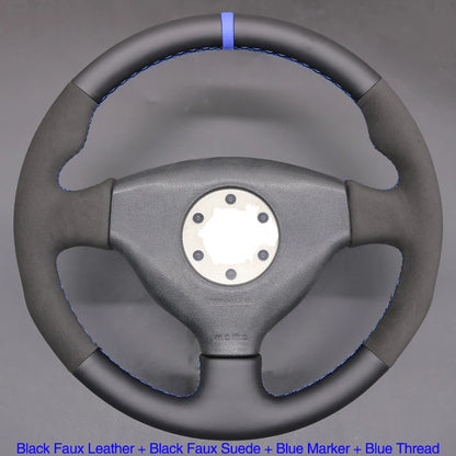 Black Faux Leather Car Steering Wheel Cover for Mitsubishi Lancer Evolution EVO VI 6 V 5 IV 4 1996-2000