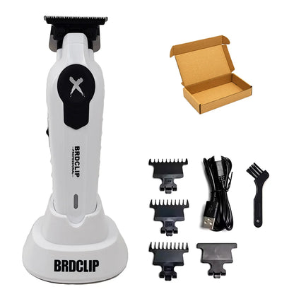 BRDCLIP  X Series White FA1T 7700RPM Professional Electric Hair Trimmer Hair Clipper For man carving DLC Blade Barber Shop Tool