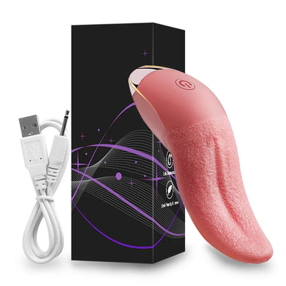 Realistic Licking Tongue Rose Vibrator for Women Nipples Clitoral Stimulation Vibrators Sex Toys for Adult Female Couples 18+