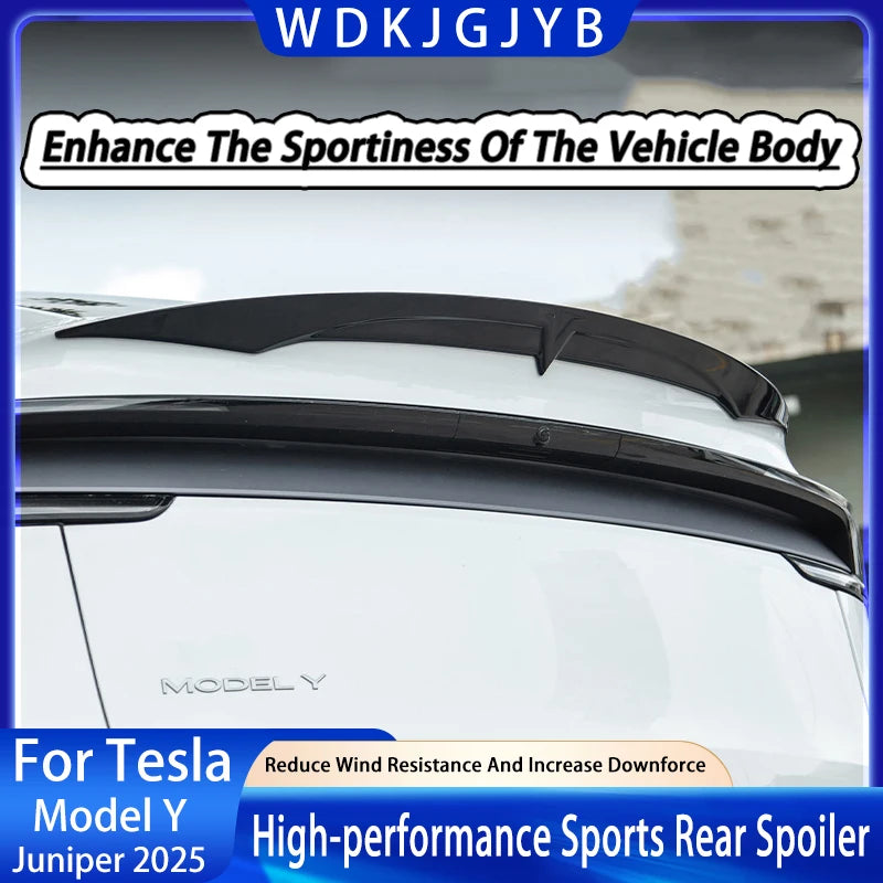 For New Tesla Model Y Juniper 2025+ Dedicated Tail Wing Upgrade And Modification High-performance Sports Non Perforated Spoiler