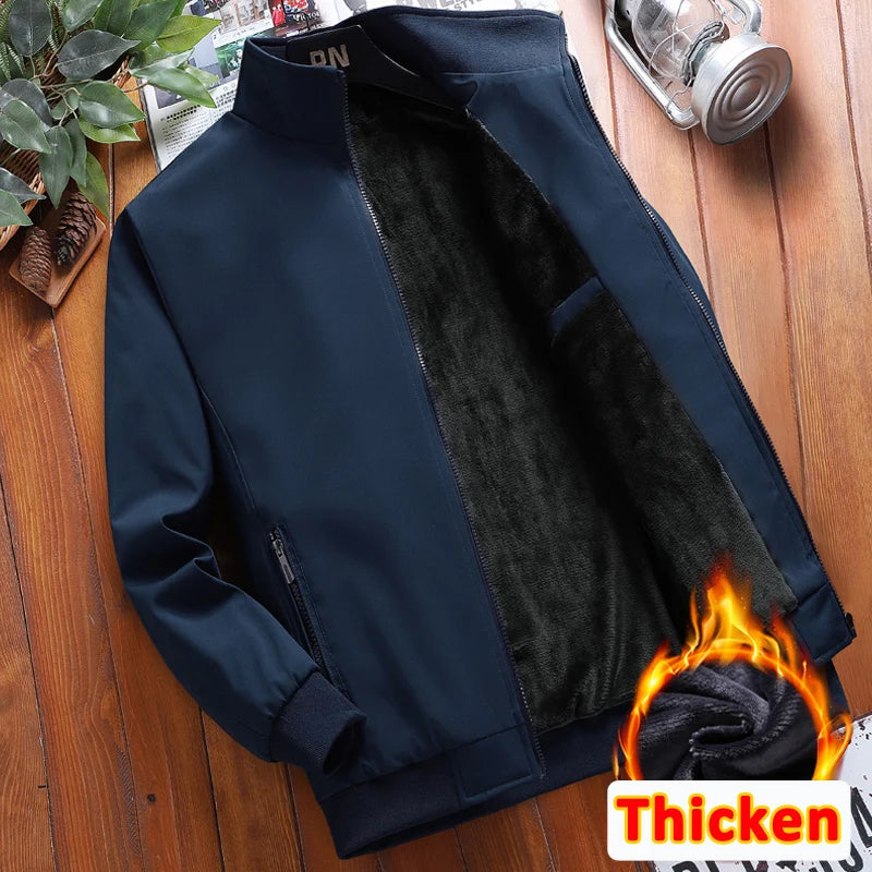 Casual Thermal Warm Winter Jackets for Men Business Blazers Coat Fleece Lining Men's Winter Jacket Luxury Parka Outerwear L-3XL