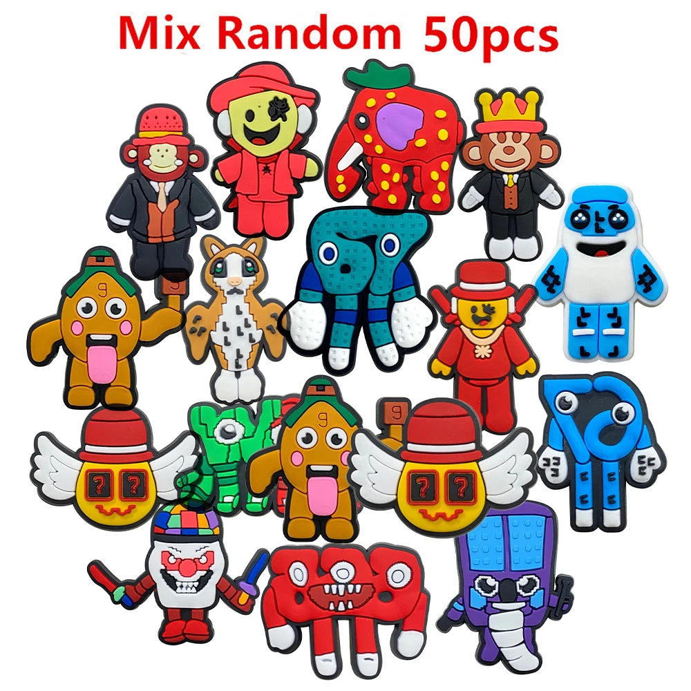 15-100Pcs Steal Catch the Brainrot Shoe Charms For Clog Sandals Shoes Decorations Accessories Buckle For Friend Party Gifts