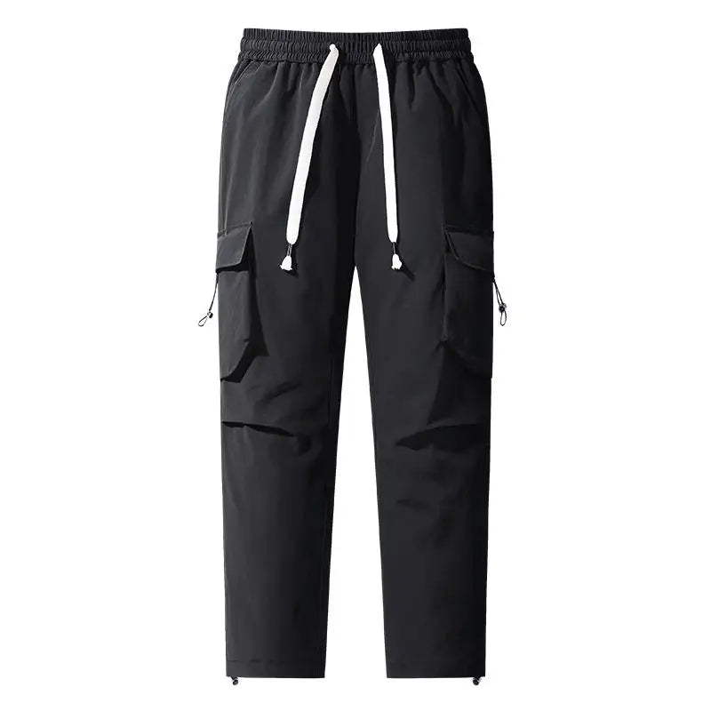 Men's Winter Windproof Waterproof Durable 90% White Duck down Thermal Outdoor Workwear Ski Pants Fashionable Straight Leg Tro...