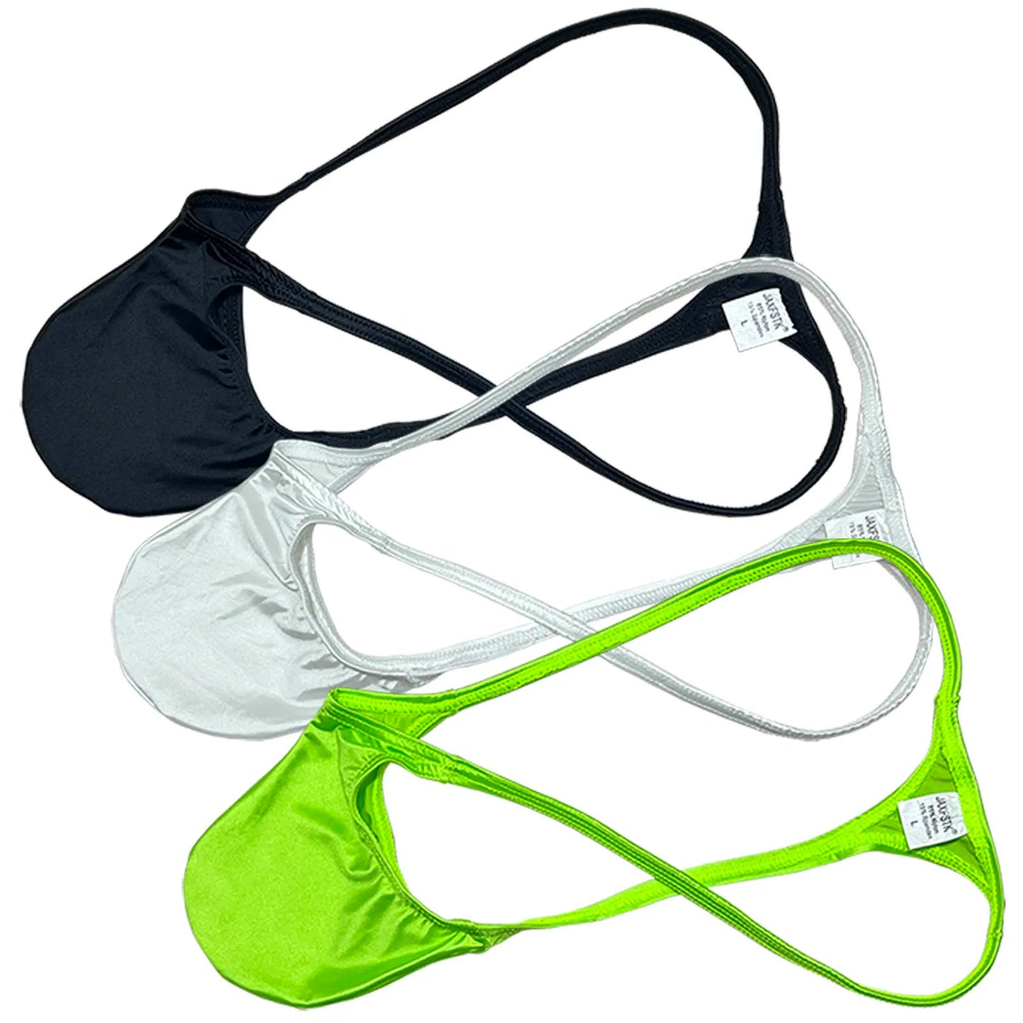 3pcs Men's Thongs Underwear Silky Smooth Bikini Briefs Men G-string Contour Pouch Tangas Mini Underpants Quick-dry Breathable
