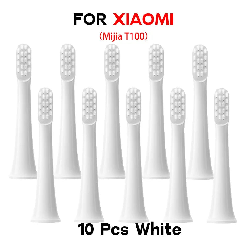 Brush Heads for XIAOMI T100 20/50/100Pcs Sonic Electric Toothbrush Soft DuPont Bristle Brush Vacuum Nozzles Refills