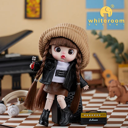 13cm Bjd Doll Trendy Collectible Toy Four Series Styles Changeable Outfit Phone Backpack Pendant Free Dopamine Color Lanyard Mul