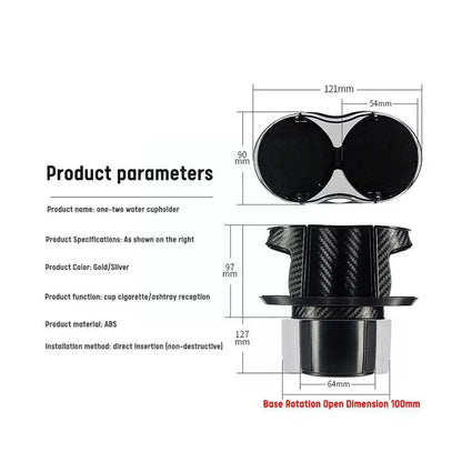 2-in-1 Car Cup Holder Expander Cupholder Adapter Auto Interior Cup Expandable Car Multifunction Organizer Storage Accessori Q7K3