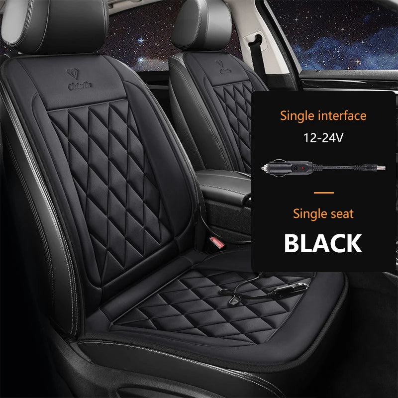 Universal Car Seat Cover 12V 1/2pcs Heating Warmer Car Seat Cushion Winter Heated Auto Car Seat Protector Cloak Cover Pads Set
