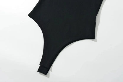 Summer Short Sleeve O-neck Knitted Bodysuits Women Stretchable Slim Basic Solid Color Tops