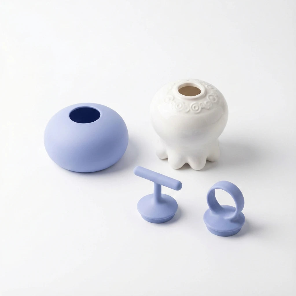Ceramic Body Massage Tool with 60°C Hot Water Use, Heat Insulated Manual Massager for Neck Shoulder Back