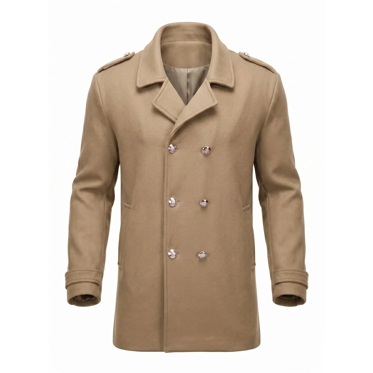 New Winter Men's Double-Breasted Trench Coat | Streetwear Business-Casual Style Warm Windproof Outdoor Jacket Personality Design