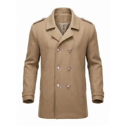 New Winter Men's Double-Breasted Trench Coat | Streetwear Business-Casual Style Warm Windproof Outdoor Jacket Personality Design