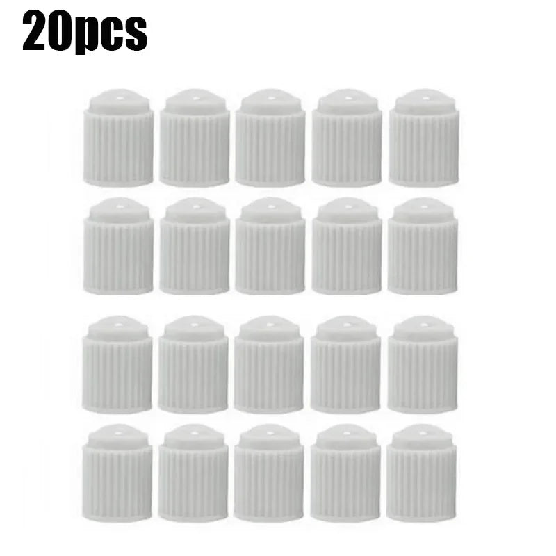 20Pcs Car Tire Tyre Valve Caps with O Rubber Ring Dust Covers Plastic Black Grey Red Stem Valve Caps for Cars Motorcycles Bike