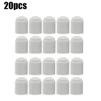 20Pcs Car Tire Tyre Valve Caps with O Rubber Ring Dust Covers Plastic Black Grey Red Stem Valve Caps for Cars Motorcycles Bike
