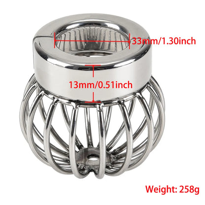 Metal Penis Ring Ball Stretcher Scrotum Lock Stainless Steel Penis Cock Ring Heavy Pendant Weight Bondage Sex Toy