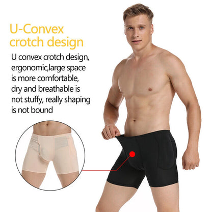 Men's Boxer Shorts Padded Breathable Butt Beautiful Thick Butt Sexy Fake Fleshy Hip Panties Boxer Panty Underwear Body Shaper