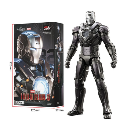 Marvel Avengers ZD Toys Iron Man MK3 MK1 MK6 MK7 MK5 Tony Stark Iron Patriot War Machine Action Figure Ironman Collect Toy Gift
