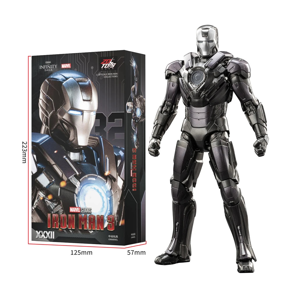 ZD Toys Iron Man Action Figure Joint Movable MK1 MK3 MK6 MK7 MK42 MK45 MK50 MK85 MK17 MK33 MK39 Adult Collection Figure Gift