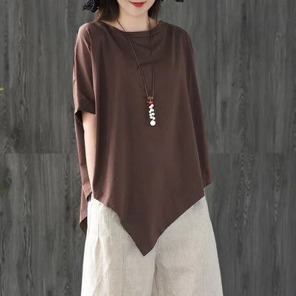 Cotton Blend Loose Fit Casual Women's T-irt And Harlan Pants Set Single Piece Summer Faion Ensemble for plus Size