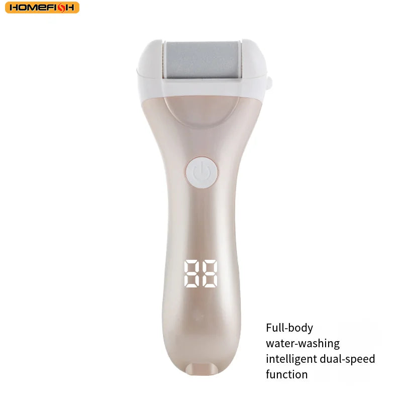 HOMEFISH Electric Pedicure Foot USB Rechargeable Power Display Grinding Exfoliator Replacement Heads For Heel Callus Remover