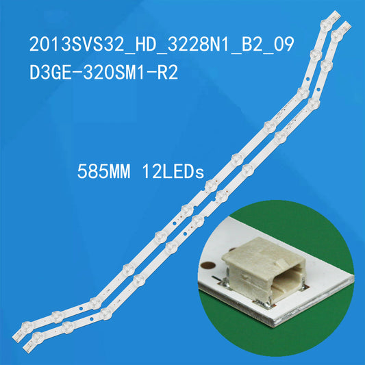 New 2pcs*12LED LED Backlight strip FH 3228N1 For 32" D3GE-320SM1-R2 2013SVS32 TV UE32EH5005 UE32EH5000K UE32H5373AS UE32EH5000Kx