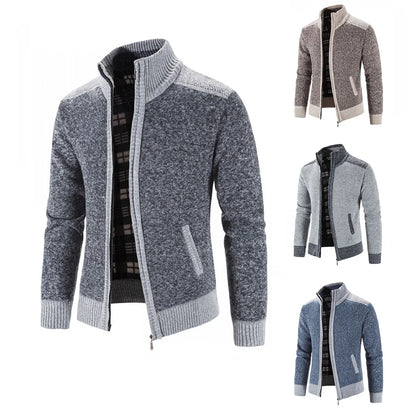 Autumn Winter Men's Thick Sweater Loose Casual Cardigan Sweater Jacket Zip Knitted Sweater Men Streetwear